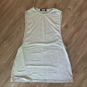 Missguided grey cutoff tank